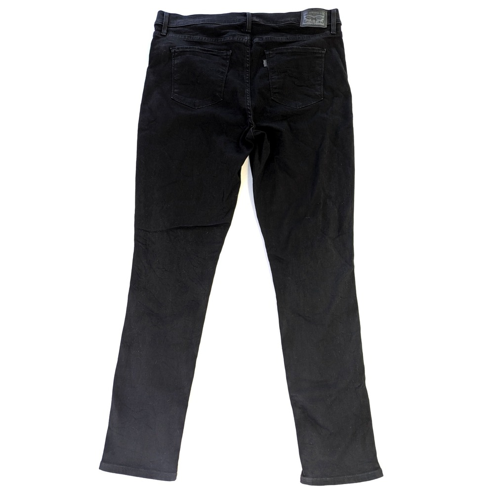 Levis 311 Shaping Skinny Jeans Womens 33 Black Tab Mid Rise Stretch Denim Pants - Picture 3 of 6
